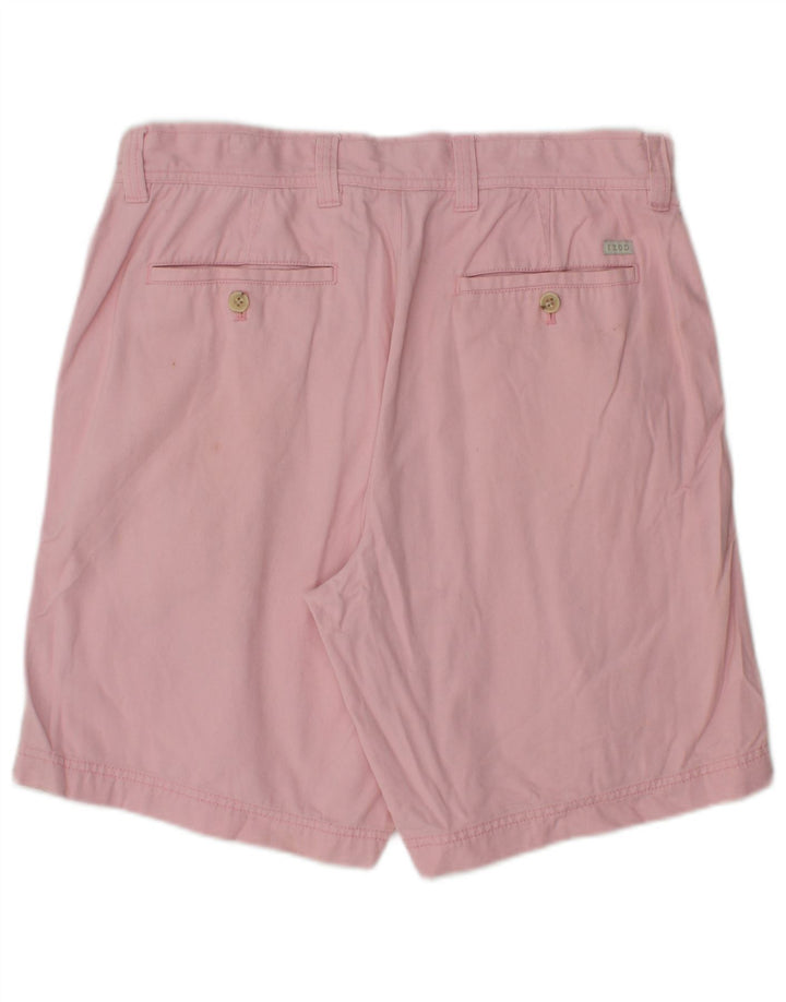 IZOD Mens Chino Shorts W34 Large Pink Cotton