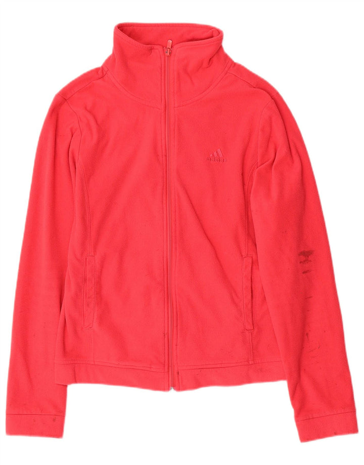 ADIDAS Womens Clima 365 Fleece Jacket UK 12 Medium Pink Polyester