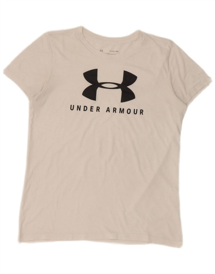 Under Armour Mens Graphic T-Shirt Top Medium White