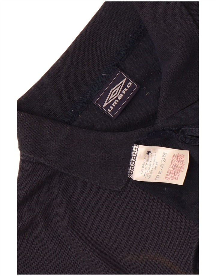 Umbro Mens Polo Shirt XL Navy Blue Polyester