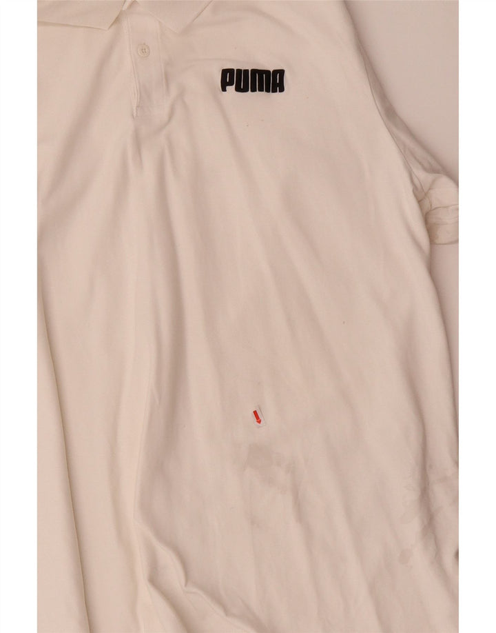 PUMA Mens Polo Shirt XL Off White Vintage Puma and Second-Hand Puma from Messina Hembry 