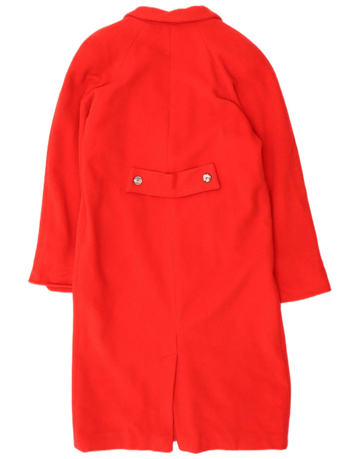 Vintage Womens Oversized Overcoat UK 14 Medium Red Wool