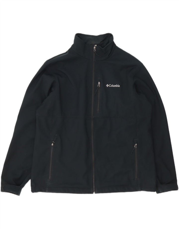 COLUMBIA Mens Windbreaker Jacket UK 44 2XL Navy Blue Polyester