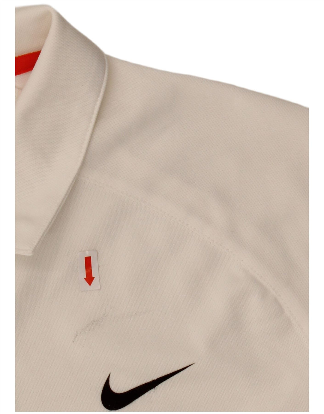 NIKE Mens Polo Shirt UK 42/44 Large White Colourblock Polyester