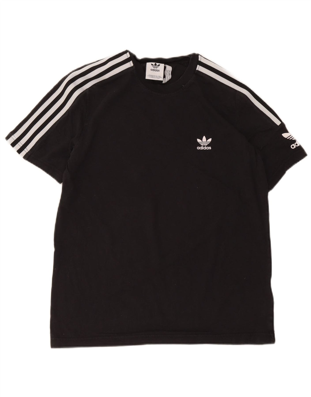 Adidas Mens T-Shirt Top Medium Black Cotton