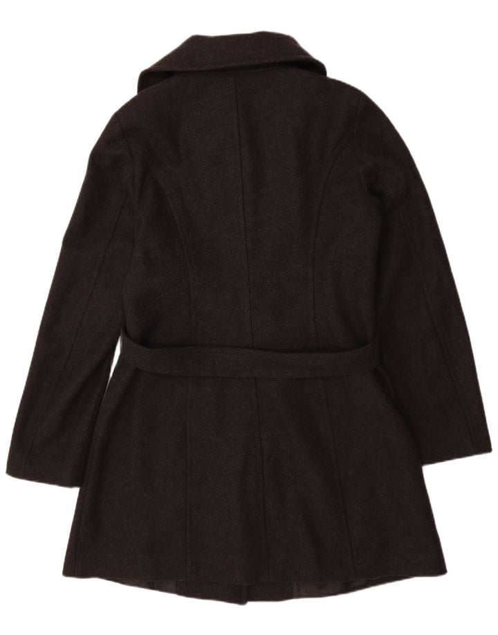 BENETTON Womens Overcoat IT 46 Large Grey Wool