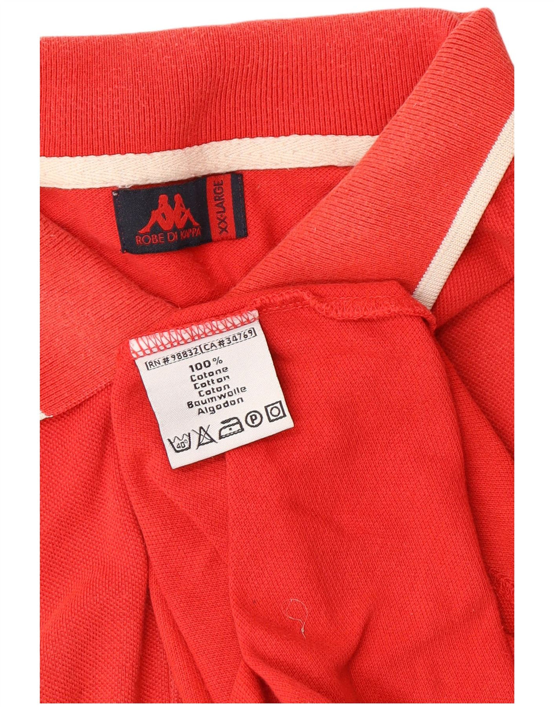 KAPPA Mens Polo Shirt 2XL Red Cotton