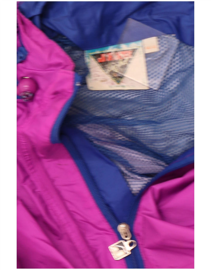J JEANTEX Womens Hooded Rain Jacket UK 44/46 2XL Purple Colourblock