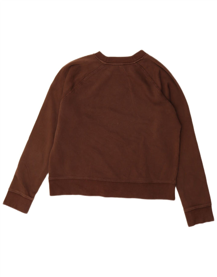 Zara Womens Sweatshirt Jumper UK 14 Medium Brown Cotton