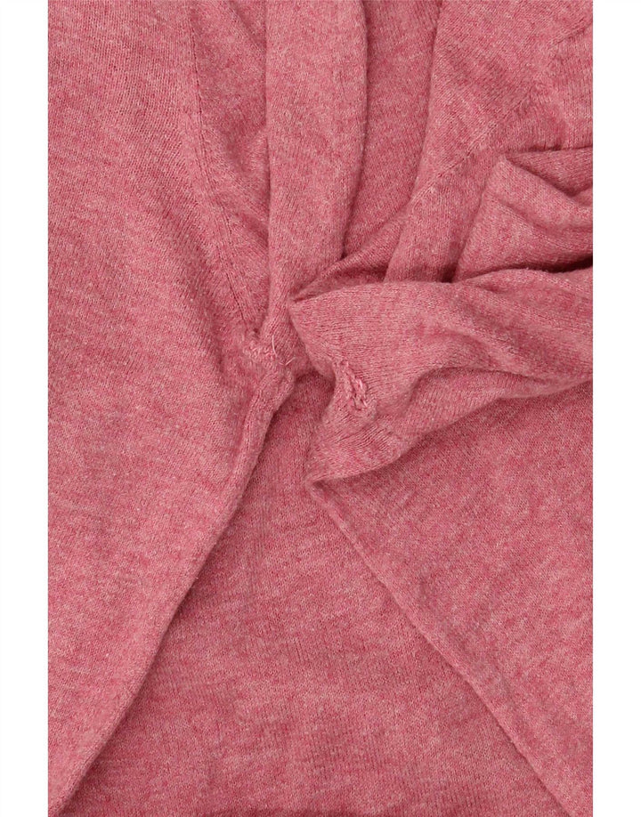 Zara Mens V-Neck Jumper Sweater Medium Pink Cotton
