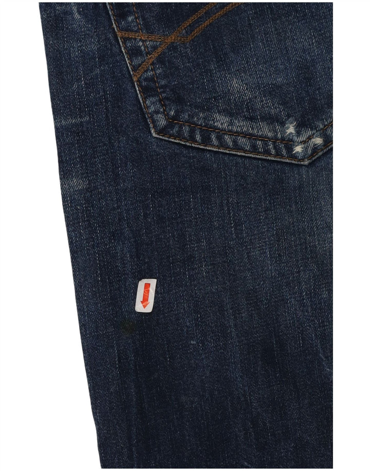 TOMMY HILFIGER Mens Ryder Distressed Straight Jeans W34 L34 Blue Cotton