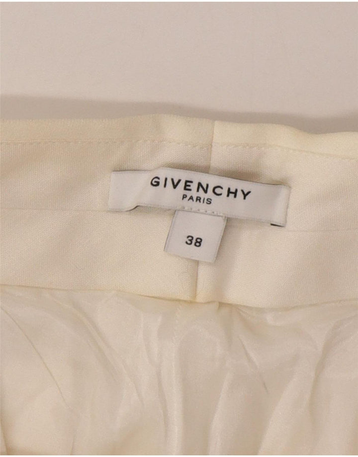 GIVENCHY Womens Casual Trousers EU 38 Medium W30 L30 White Classic