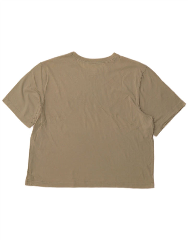 NIKE Womens Crop Graphic T-Shirt Top UK 14 Medium Green