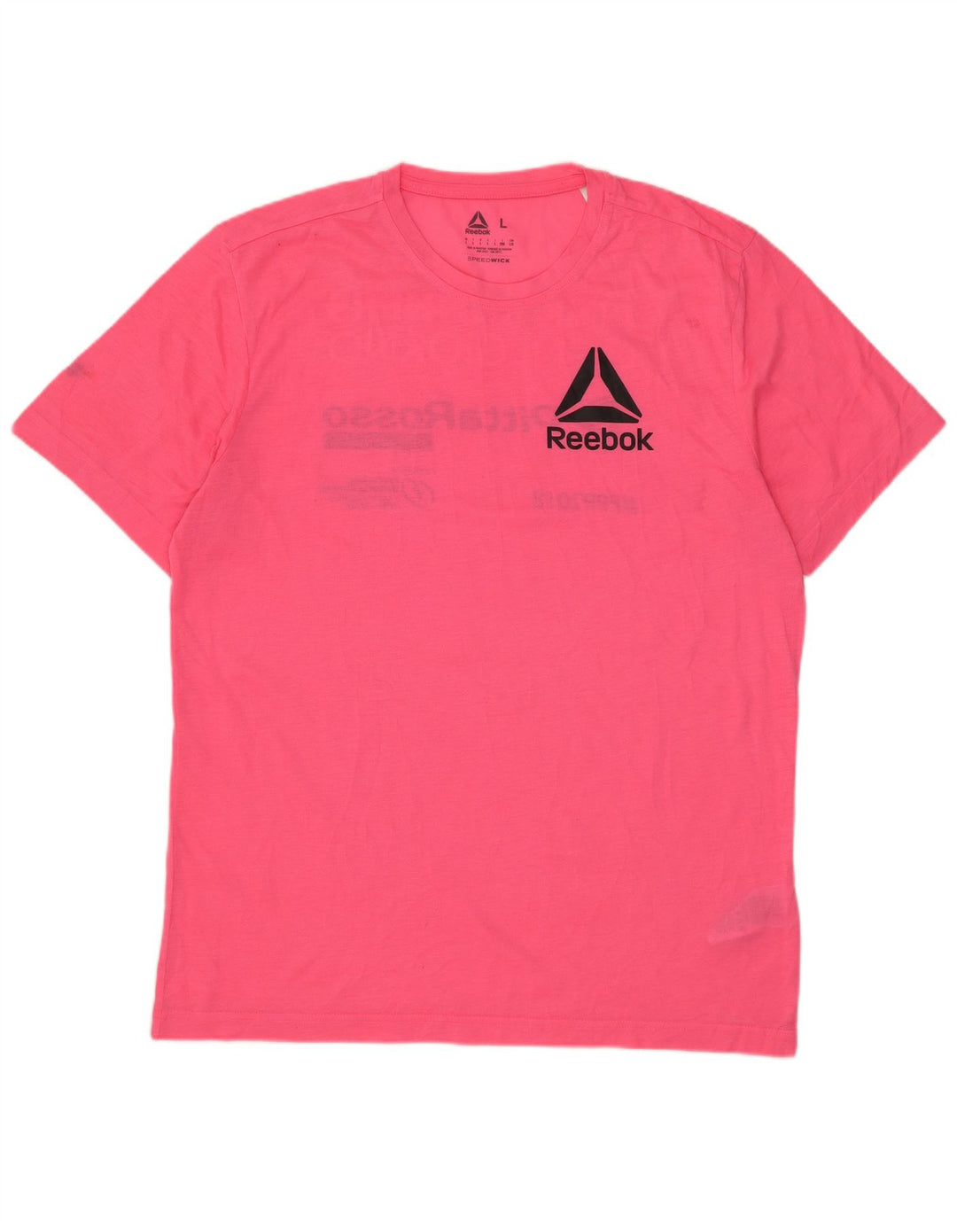Reebok Mens Graphic T-Shirt Top Large Pink Polyester