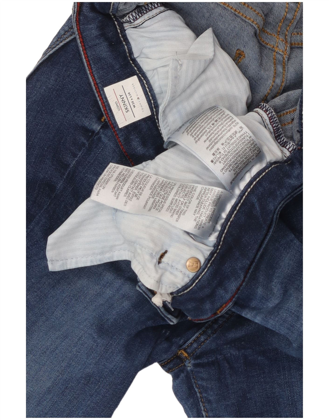 TOMMY HILFIGER Womens Como Skinny Jeans W28 L30 Blue Cotton