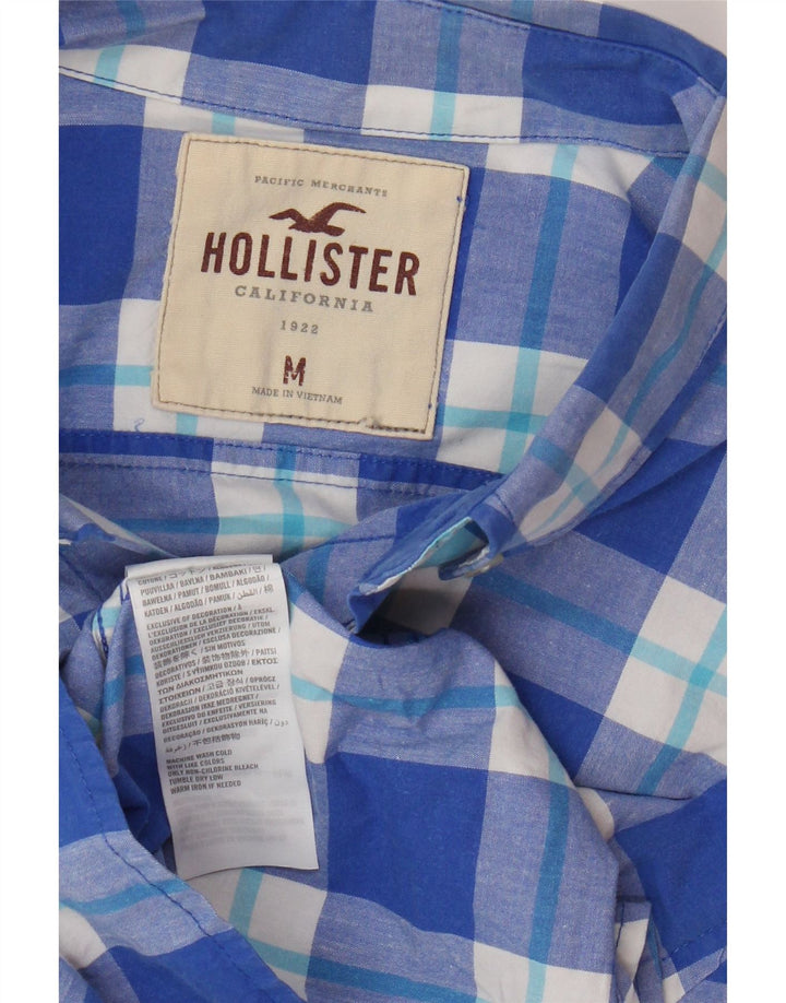 Hollister Mens Shirt Medium Blue Check Cotton