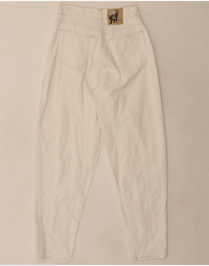 VINTAGE Womens Tapered Jeans W28 L31 White Vintage Vintage and Second-Hand Vintage from Messina Hembry 