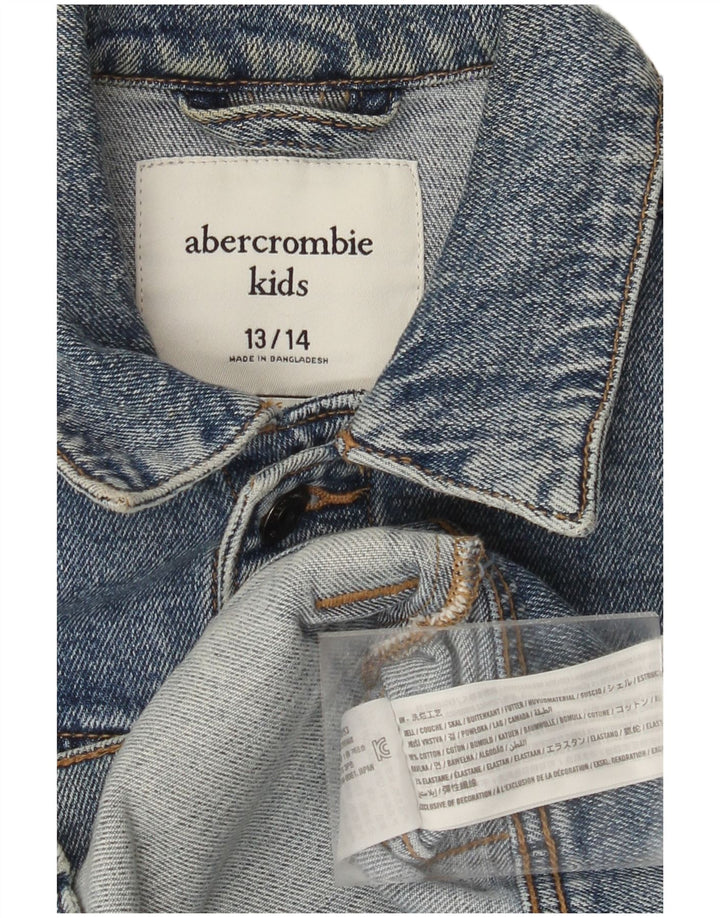 ABERCROMBIE & FITCH Boys Denim Jacket 13-14 Years Blue Cotton