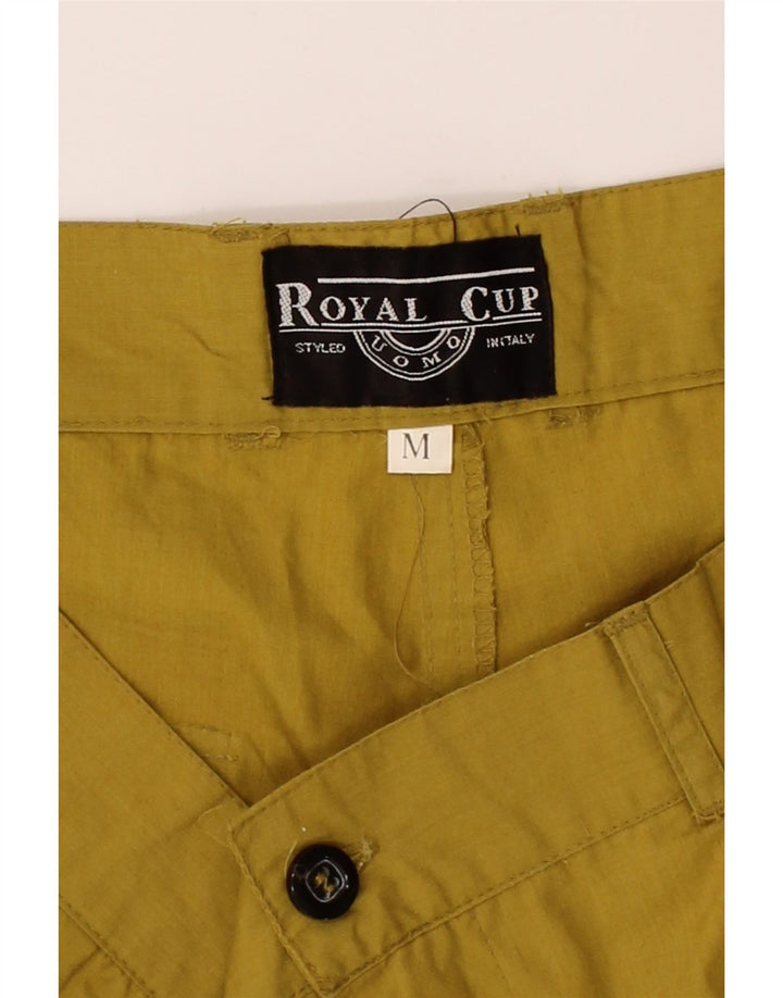 VINTAGE Womens Pegged Chino Shorts Medium W32 Khaki Cotton Vintage Vintage and Second-Hand Vintage from Messina Hembry 