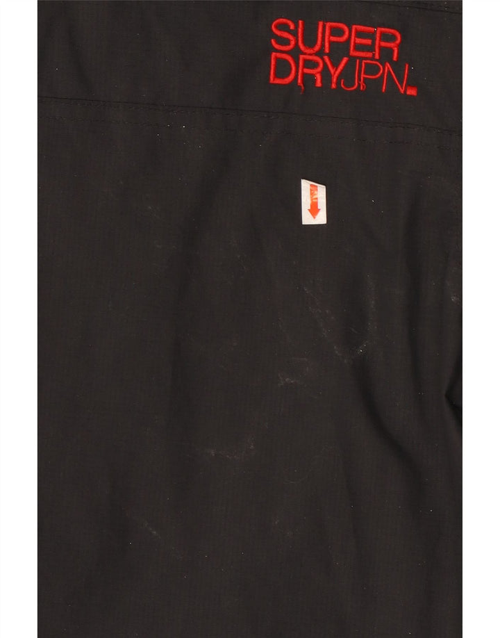 SUPERDRY Womens Windbreaker Jacket UK 18 XL Black Nylon