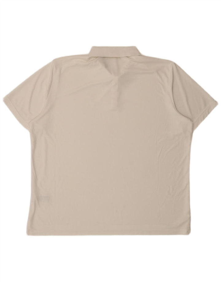 Adidas Mens Polo Shirt 2XL White Polyester