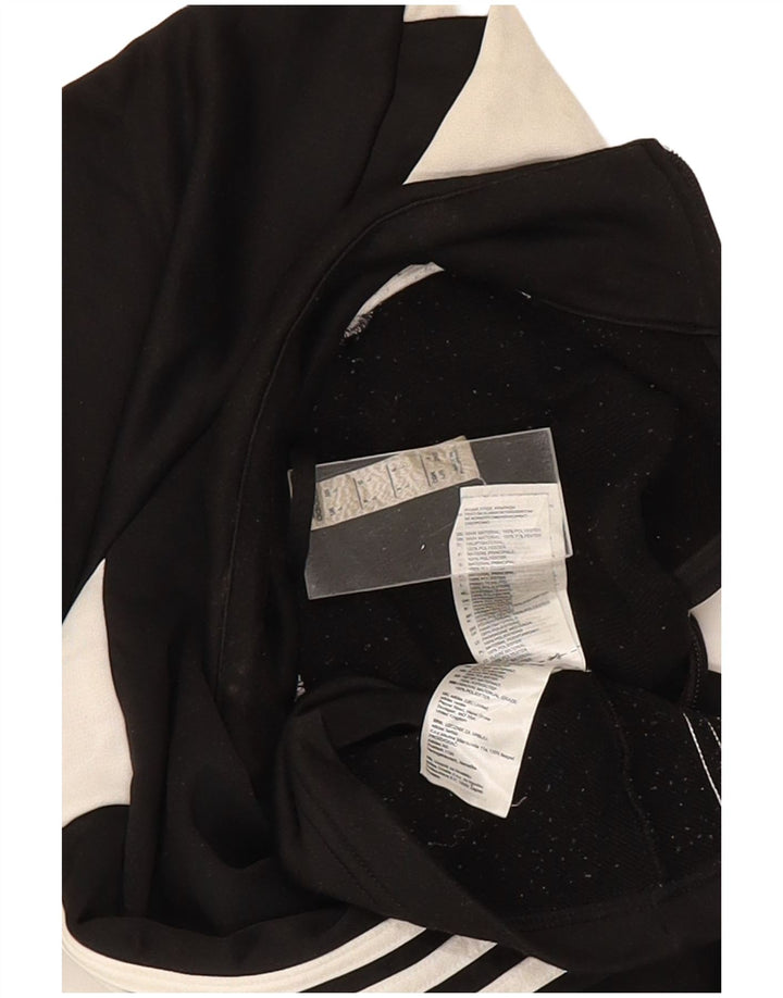 Adidas Mens Tracksuit Top Jacket Large Black Colourblock Polyester
