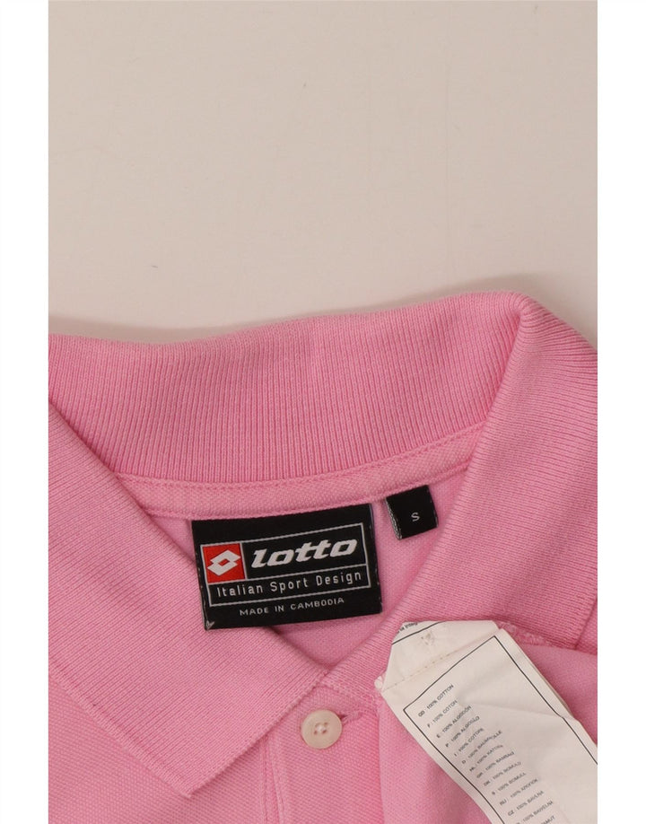 Lotto Mens Polo Shirt Small Pink Cotton