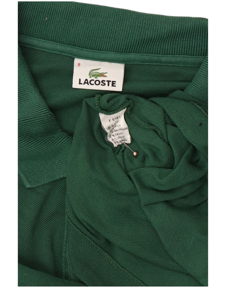 LACOSTE Mens Polo Shirt Size 8 3XL Green Cotton