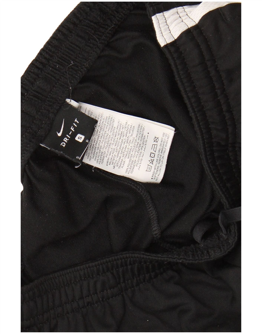 NIKE Mens Dri Fit Tracksuit Trousers Small Black Colourblock Polyester