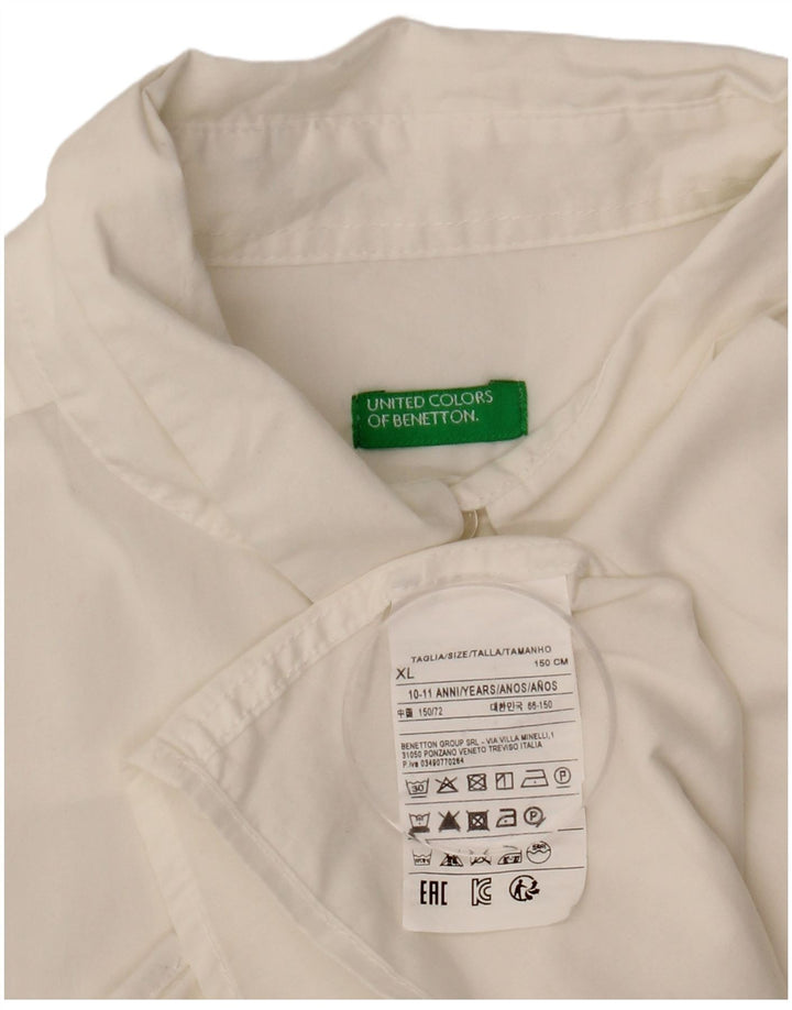 United Colors of Benetton Boys Shirt 10-11 Years XL White Cotton