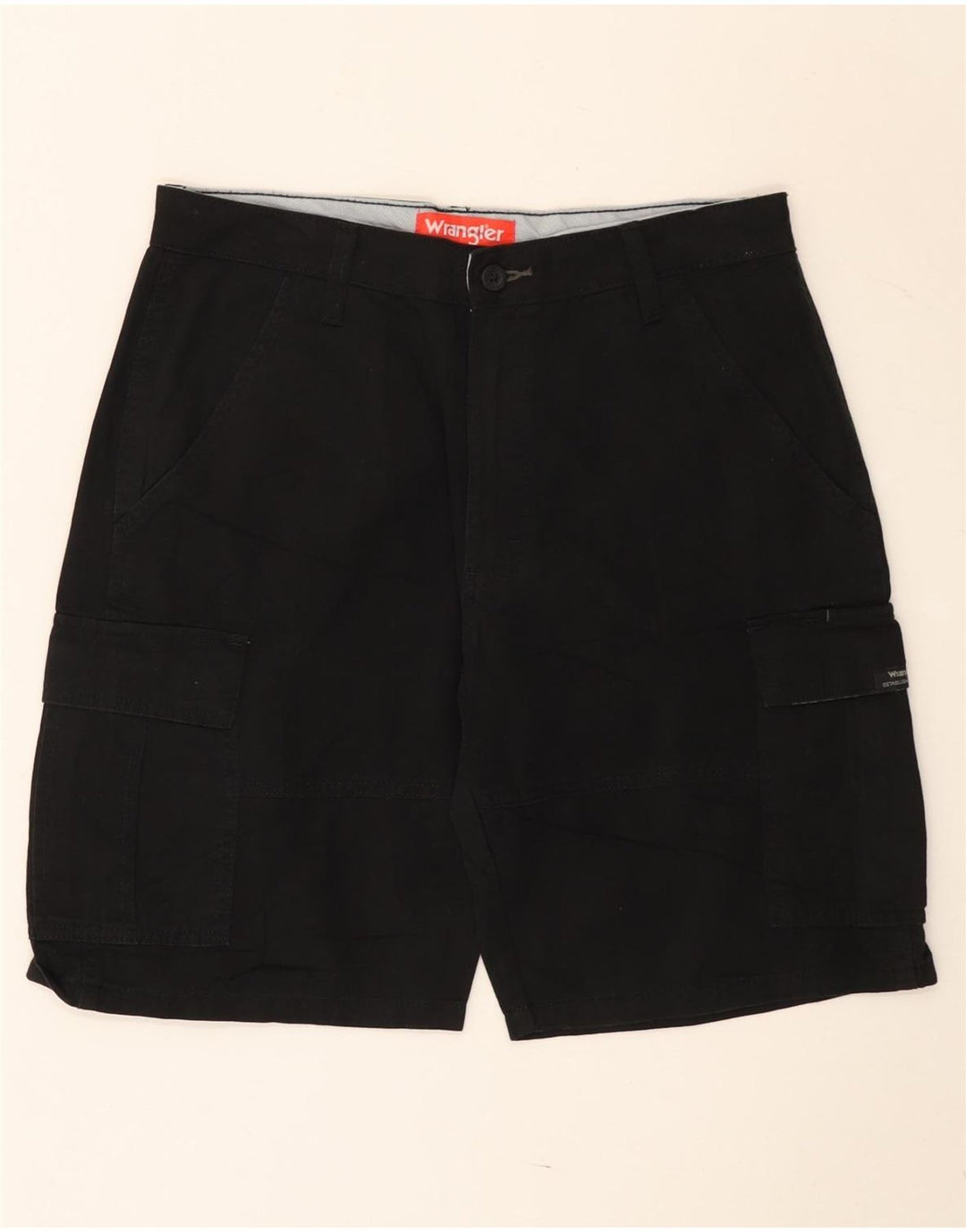 Wrangler Mens Cargo Shorts W30 Medium Black Cotton