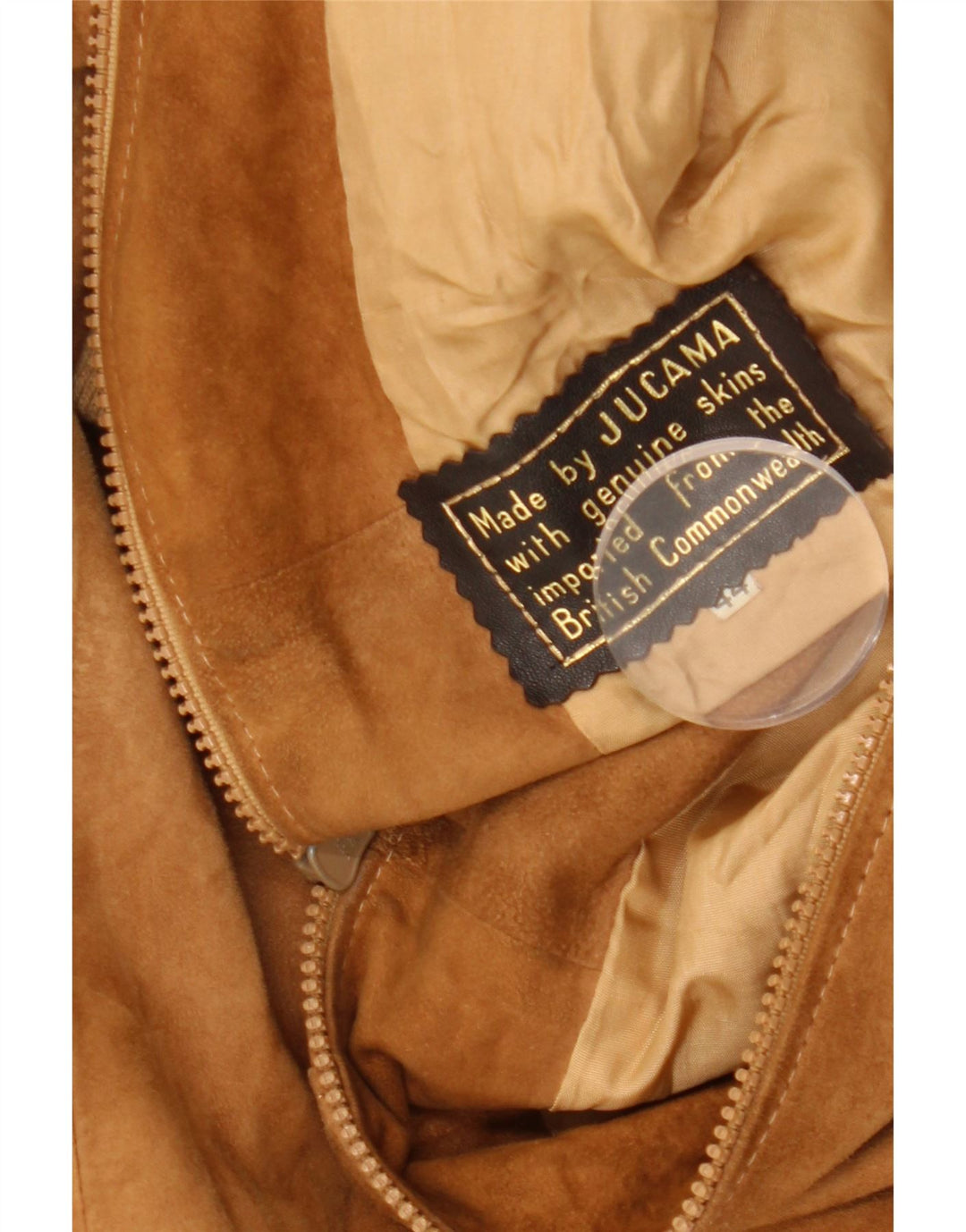 VINTAGE Womens Suede Bomber Jacket IT 44 Medium Brown Leather