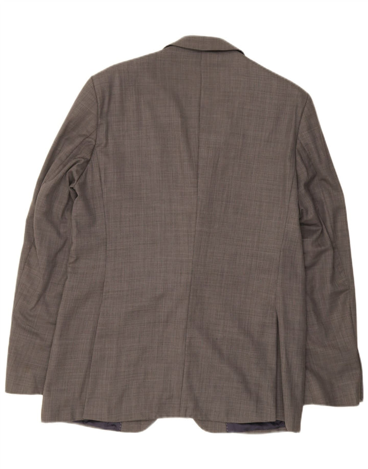 Zara Mens 2 Button Blazer Jacket EU 52 Large Grey Wool