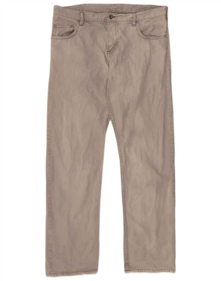 CARHARTT Mens Slim Jeans W36 L34 Grey Cotton