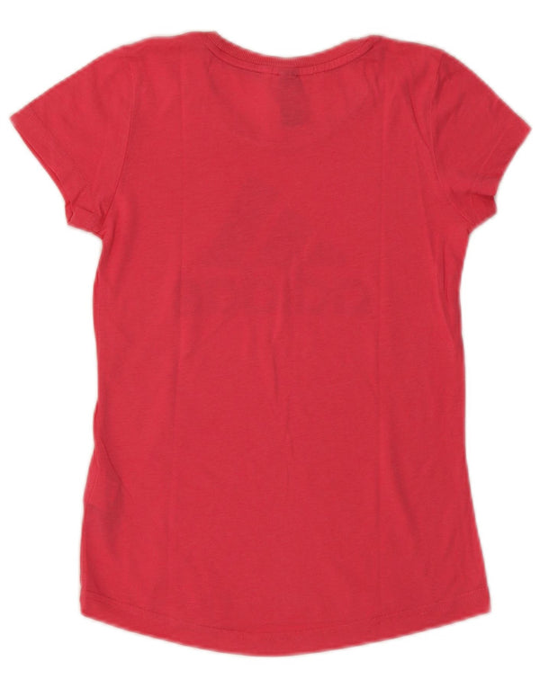 ADIDAS Girls Graphic T-Shirt Top 11-12 Years Pink Polyester