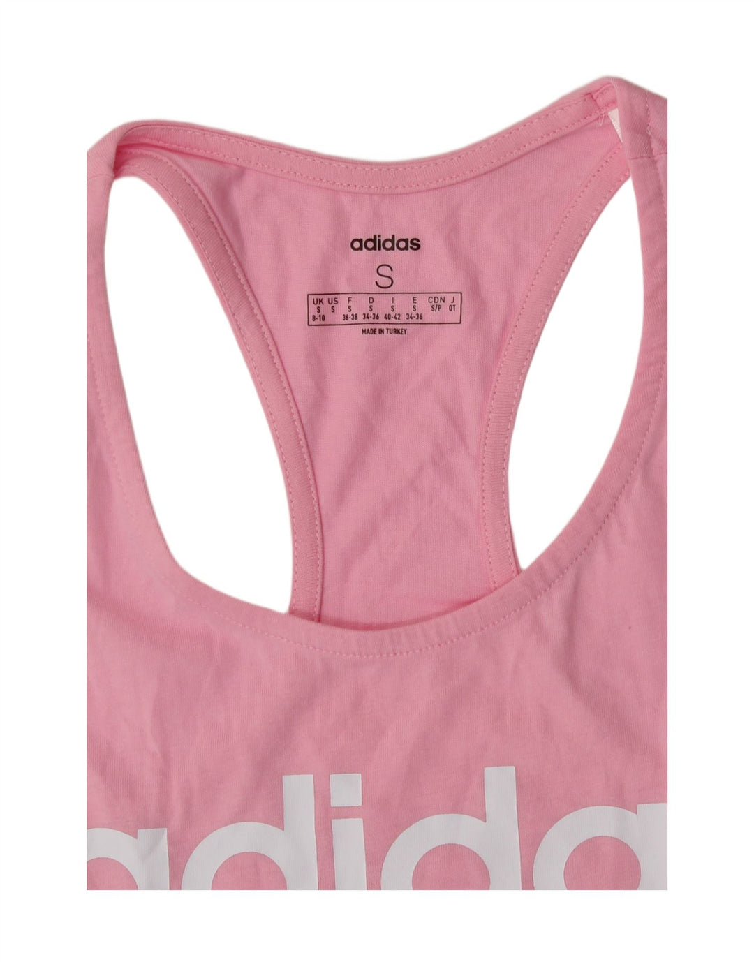 Adidas Womens Graphic Vest Top UK 8/10 Small Pink