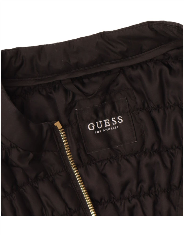 GUESS Womens Padded Jacket UK 12 Medium Black