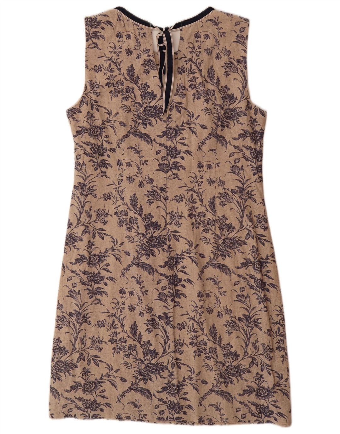 LAURA ASHLEY Womens Sleeveless Sheath Dress UK 14 Large  Beige Floral