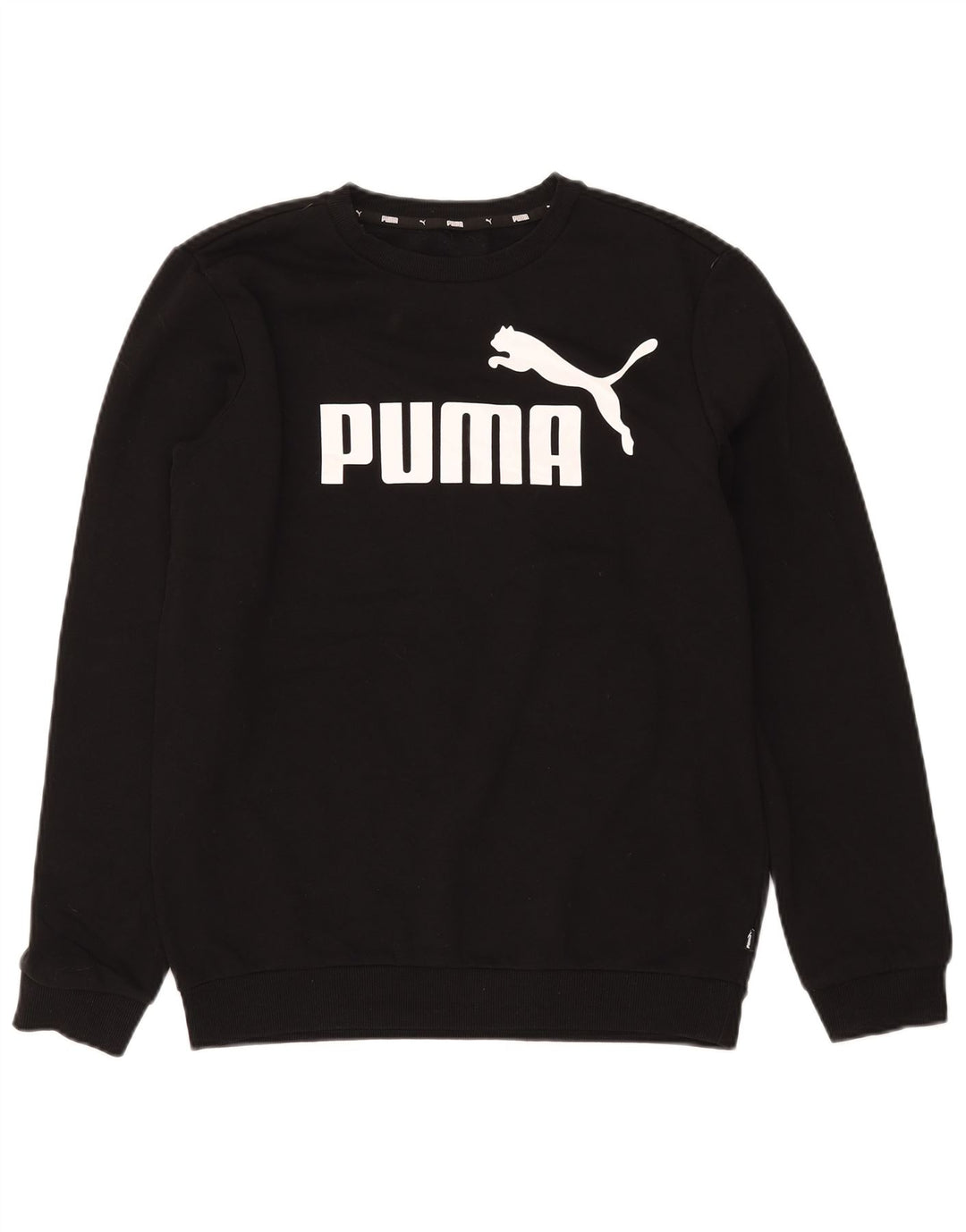 Puma Mens Graphic Sweatshirt Jumper Small Black Cotton