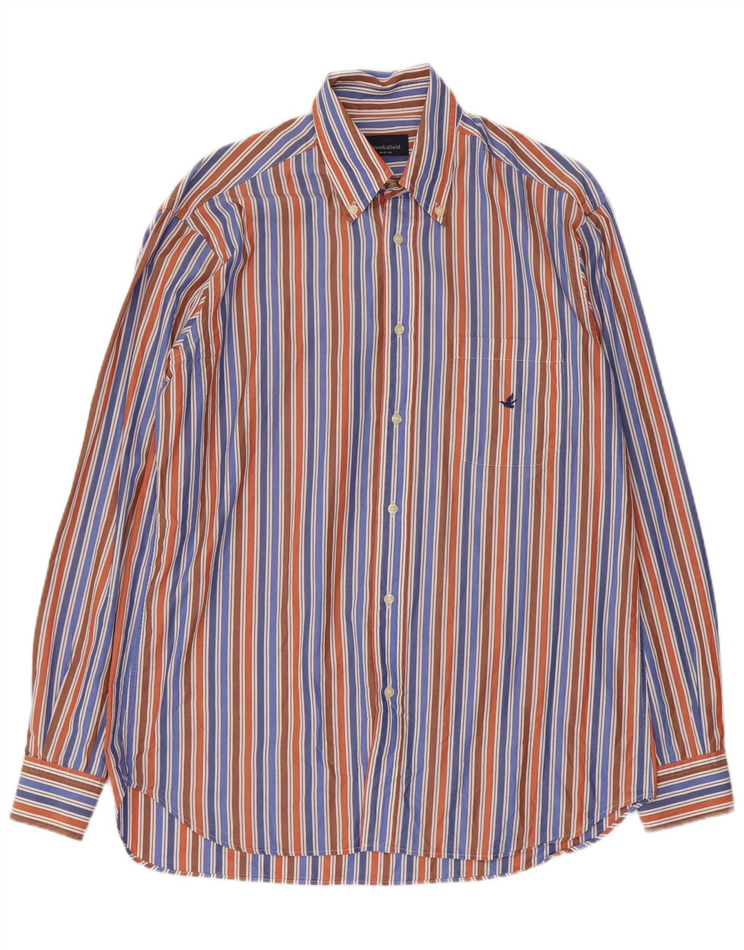 Brooksfield Mens Shirt Size 41 Medium Multicoloured Striped