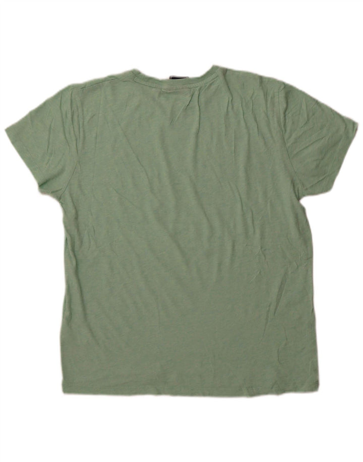 Superdry Mens T-Shirt Top Large Green Cotton