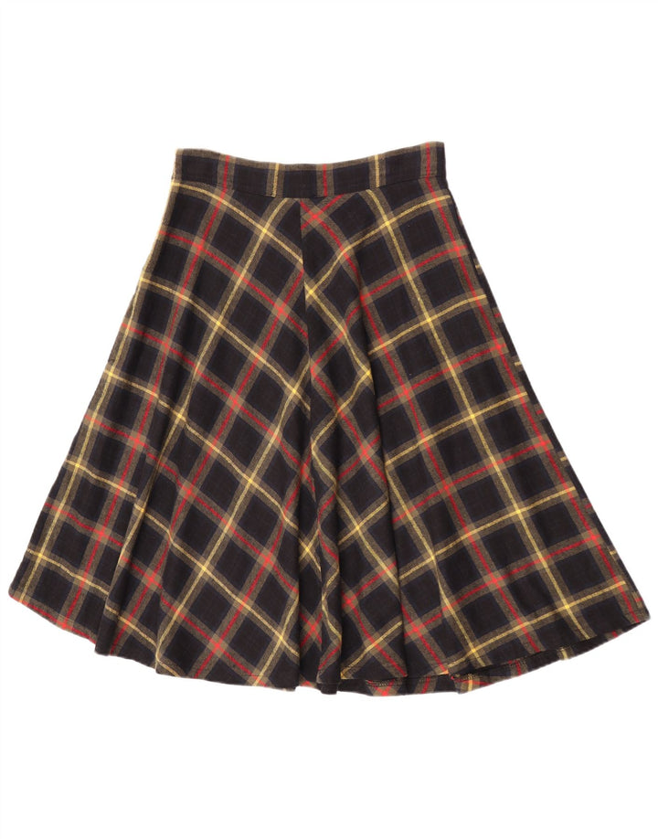 Pittarello Womens A-Line Skirt Medium W30  Black Check Acrylic