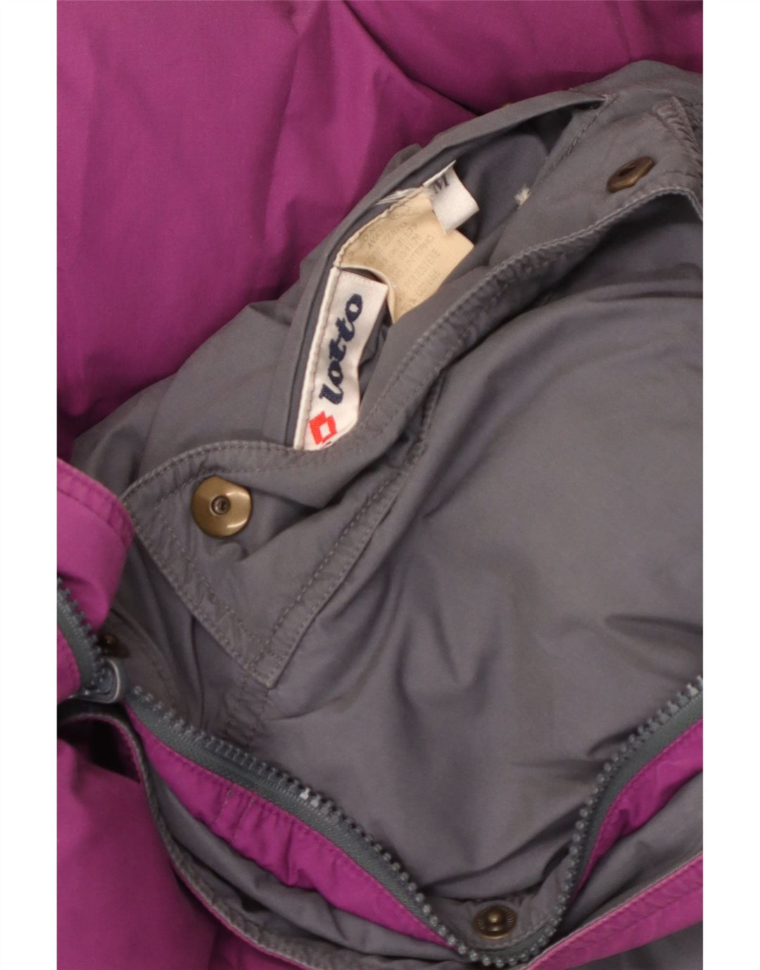 Lotto Mens Reversible Padded Jacket UK 38 Medium Grey Polyester