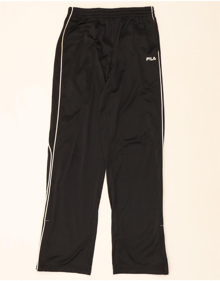 FILA Boys Tracksuit Trousers 15-16 Years  Black Polyester Vintage Fila and Second-Hand Fila from Messina Hembry 