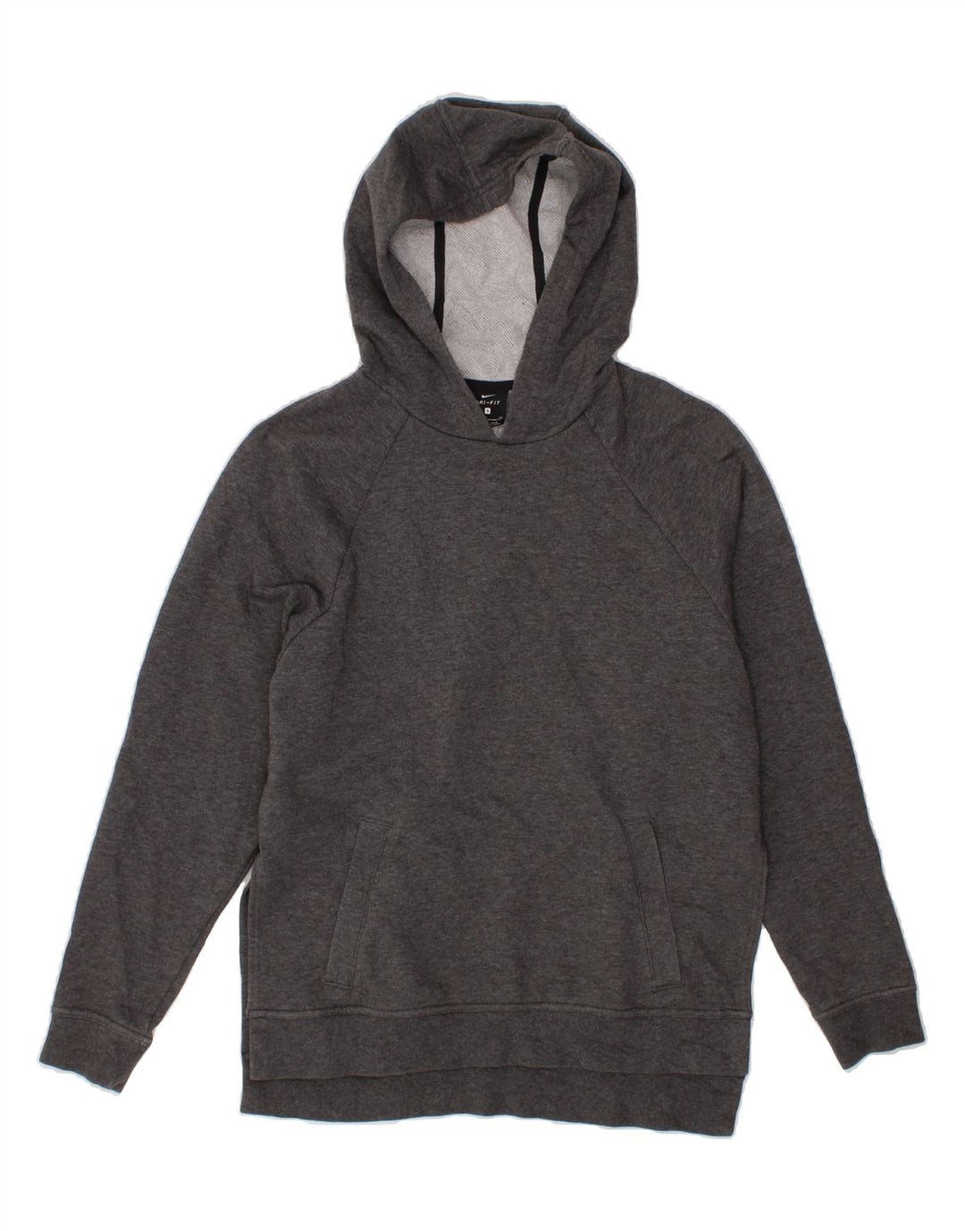 NIKE Mens Dri Fit Hoodie Jumper Small Grey Polyester Vintage Nike and Second-Hand Nike from Messina Hembry 