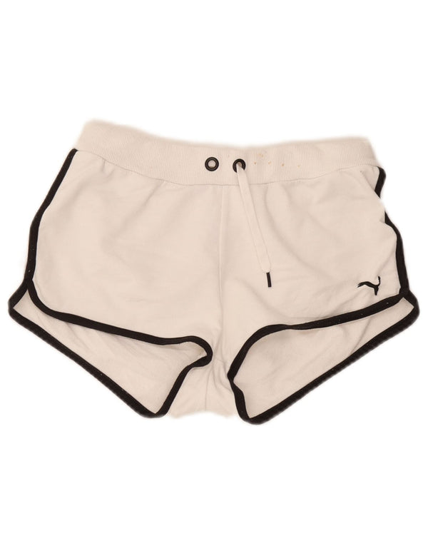 Puma Womens Sport Shorts UK 10 Small White