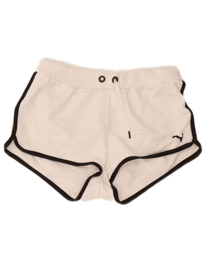 Puma Womens Sport Shorts UK 10 Small White