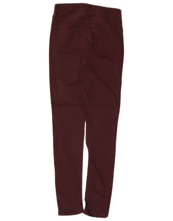 White Stuff Womens Skinny Jeans UK 8 Small W28 L29 Burgundy Cotton