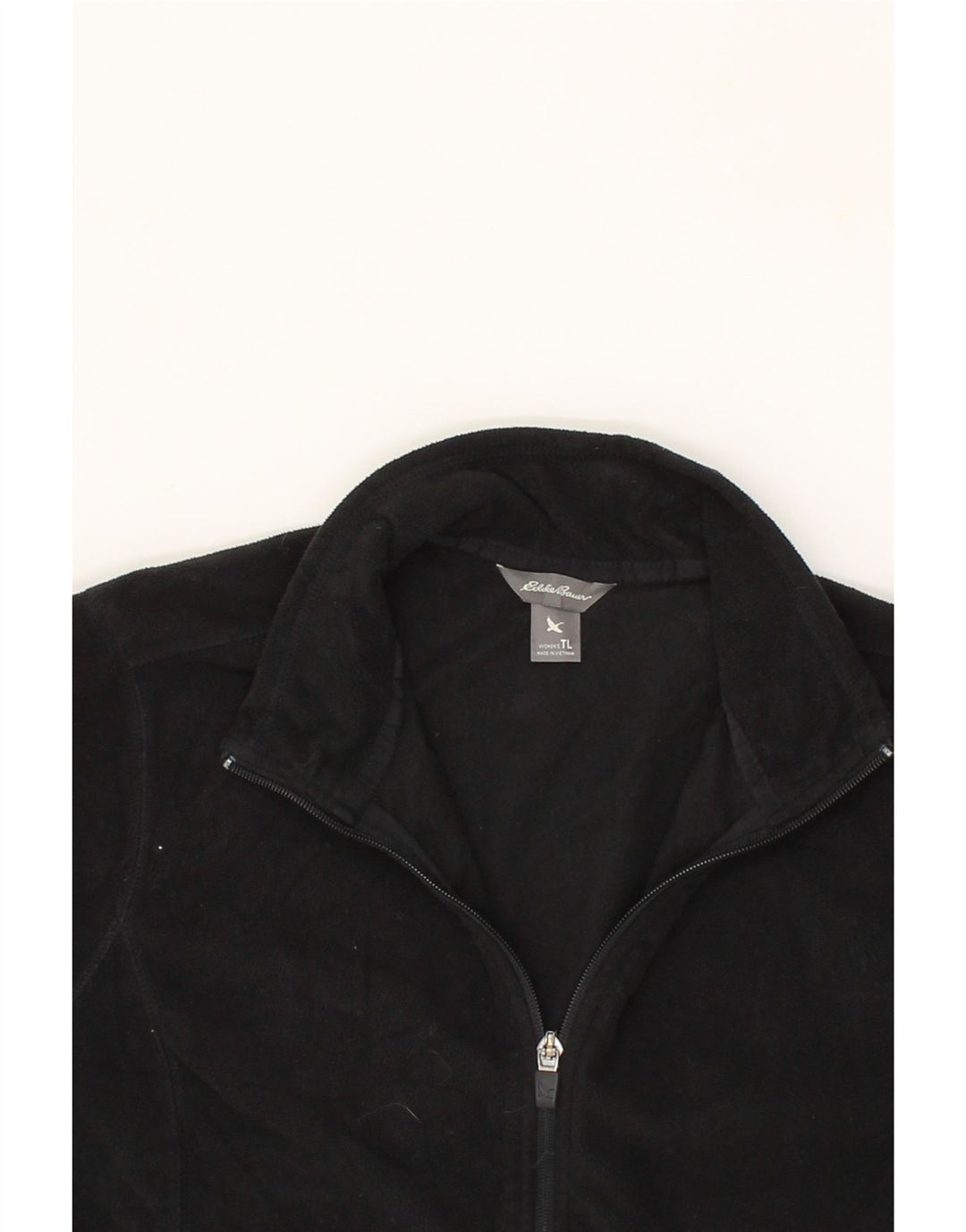 EDDIE BAUER Womens Tall Fleece Jacket UK 16 Large Black Polyester Vintage Eddie Bauer and Second-Hand Eddie Bauer from Messina Hembry 