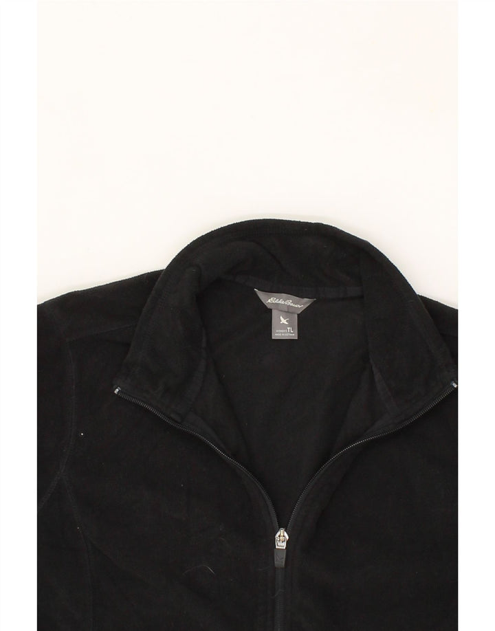 EDDIE BAUER Womens Tall Fleece Jacket UK 16 Large Black Polyester Vintage Eddie Bauer and Second-Hand Eddie Bauer from Messina Hembry 